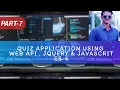 Tutorial 7 Quiz Application Web API C JAVASCRIPT ES-6 JQUERY