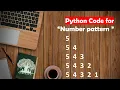 Learn Python in Tamil How to print number pattern in python GURUKULA TAMIL