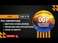 OOP Polymorphism Method Overriding in OOP java Lecture 11