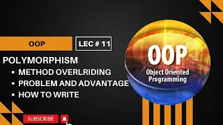 OOP Polymorphism Method Overriding in OOP java Lecture 11