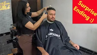 Latina Lady Barber Surprised Me at Then End 🇲🇽