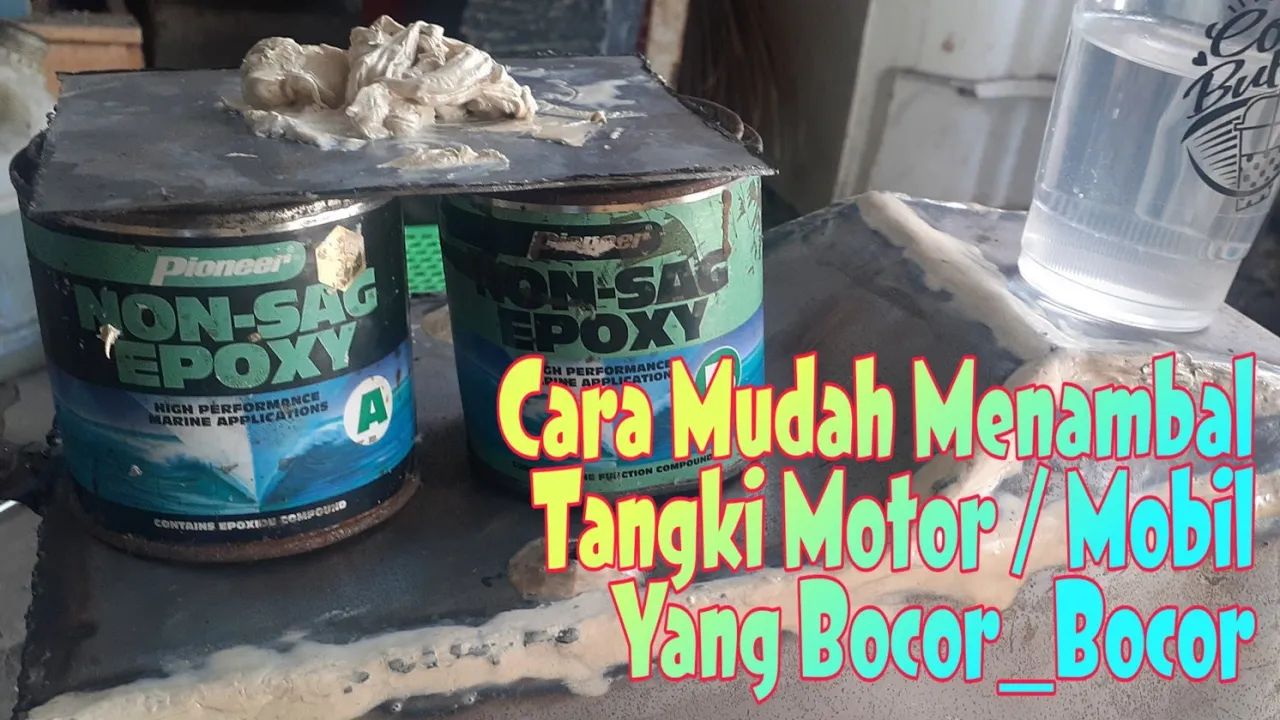 menggunakan lem epoxy(lem besi)Part 6 .Using the Correct iron glue. 