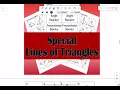 Special Triangle Segments