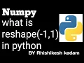 Tutorial 1 What is reshape -1 1 clearly explained in python jupyter notebook