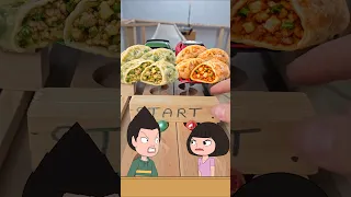 고기만두 VS 김치만두 | 구슬 레이스