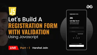 Build a Registration Form with Validation using Javascript part - 1 Frontend Projects