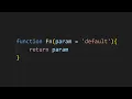 Default Parameters In JS