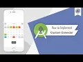How to Implement Custom Calendar in Android Studio CustomCalendar Android Coding