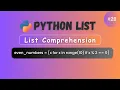Session Python List Comprehension Advance tips on Data Structure Python Course