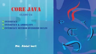 Core Java - Bangla Tutorial Interface