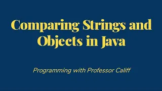 Comparing Objects in Java