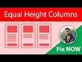 How To Create A Css Equal Height Columns Solution Here elementor Bootstrap Wordpress