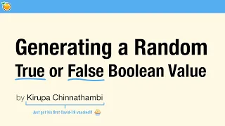 Generating a Random True or False Boolean Value
