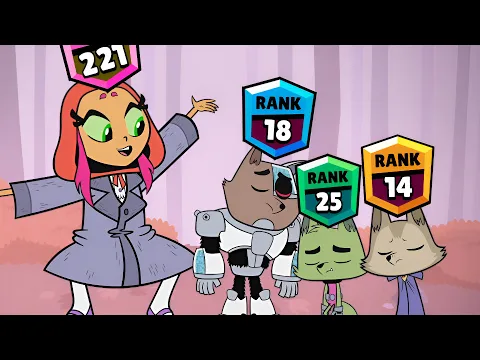 Teen Titans X Brawl Stars Rank Up🥶❤️‍🔥#brawlstars #teentitans #teentitansgo #rankup #rank