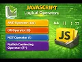 Learn JavaScript Logical Operators Easily AND OR NOT Beginners to Advanced