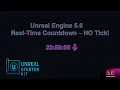 Real Time Countdown Clock in Unreal Engine 5 6 - No Event Tick Needed
