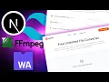 I built an Online Unlimited File Converter using Nextjs 13 TailwindCSS ffmpeg wasm