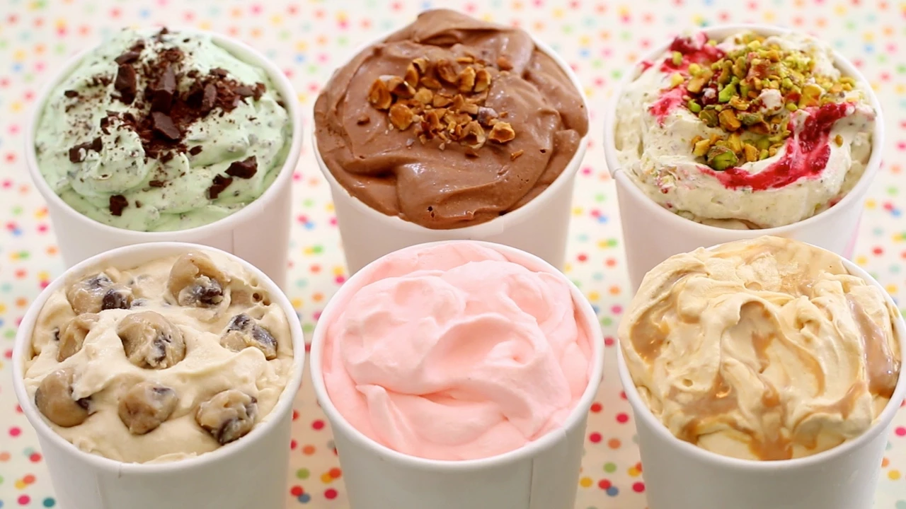 6 NEW Ice Cream Flavors: Homemade Ice Cream PARTY! (No Machine) - Gemma