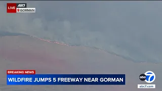 Evacuation orders warnings issued as brush fire shuts down 5 Freeway in Gorman