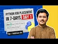Python for Placement in 7 Days - Day 1 Learn Python Basics to Crack MNC Interviews Fast