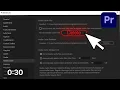Clear Cache in 30 seconds Premiere Pro Tutorial