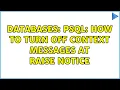Databases psql how to turn off context messages at raise notice