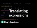 Translating expressions with parentheses Algebric thinking 5th grade Khan Academy