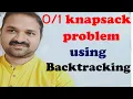 Knapsack Problem Using Backtracking Backtracking Algorithm DAA