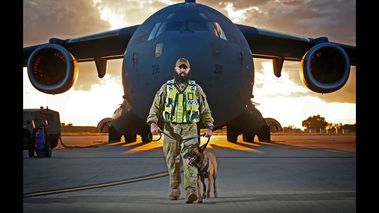 RAAF Ceremonial didgeridoo & Military working dog duties