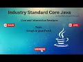 Arrays in java Part4 Java Playlist Java 2024 Full Stack Java Java Tutorial Core Java