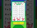 Math Worksheet for Kids Addition Practice Learn Addition Easy