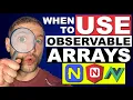 When to Use Observable Arrays in NativeScript Core Angular and Vue