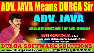 Advanced Java JDBC Servlet JSP Basic Introduction by Durga Sir