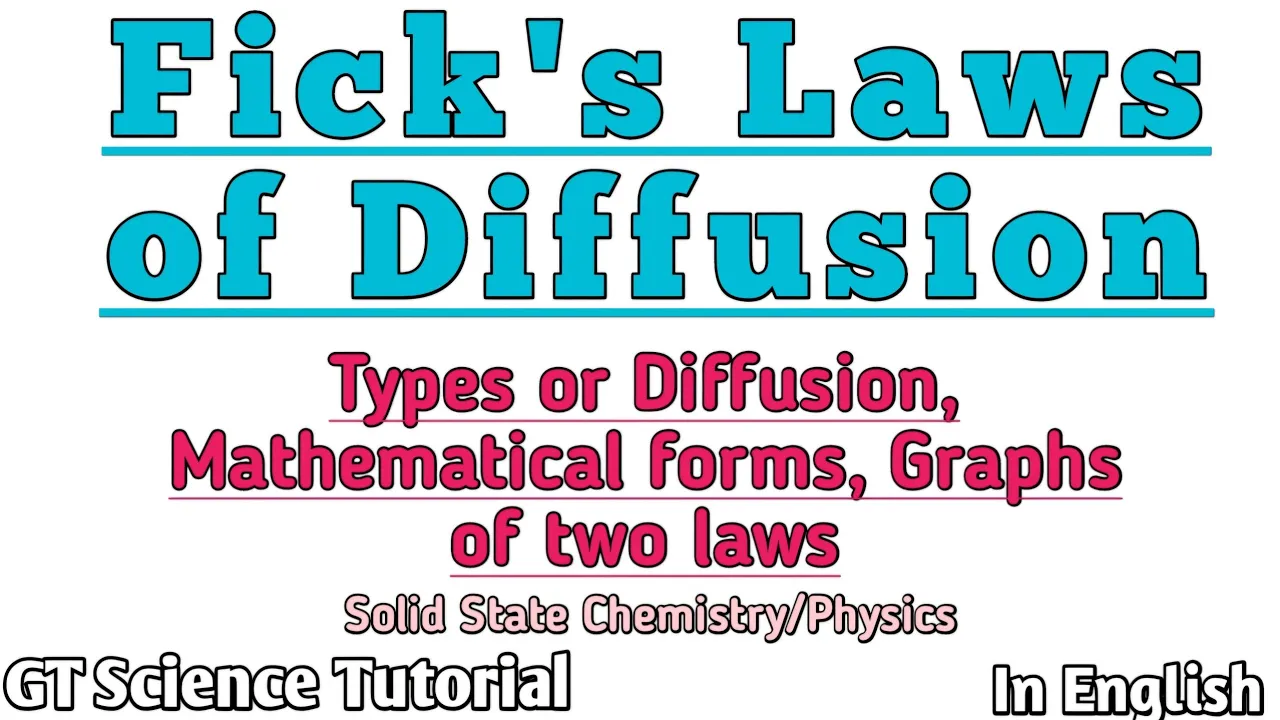 Fick's laws in Solid State Chemistry. Easy Concept. @GTScienceTutorial