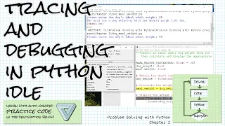 Debug and tracing in Python Practice links Problem Solving with Python Ch 2 Debugging