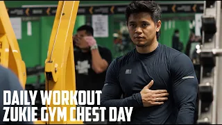 Gym Vlog Zukie Chest Day ! Pump Tambah Berat Yang Tak Pernah Aku Buat !