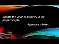 Update the value of property in the properties file