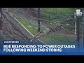 BGE responding to power outages after two storms hit Baltimore
