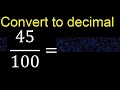 Convert to decimal How To Convert Decimals to Fractions