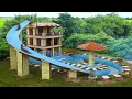 Our Summer Holiday 150 Days Build 2M Dollars Bamboo Resort With Flyover Water Slide Into Pool