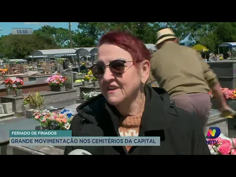 Cemitérios de Florianópolis ficam movimentados nesta quarta-feira