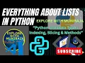 Lists in python list methods list operations indexing sciling list Comphretion