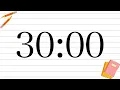 30 Minute Fun School Notebook Classroom Timer No Music Piano Alarm at End