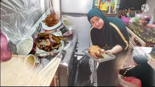 روتين حيلي اتهد فيه من تنضيف فراخ وسمان لغسيل لطبيخ لحد مش قادره أقف علي رجلي 