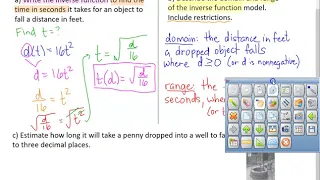 Acc Math 3 Unit 4 Find an Inverse Function in Context