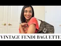 VINTAGE FENDI BAGUETTE FENDI ZUCCA MAMA BAGUETTE DOUBLE FLAP
