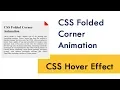 CSS Folded Corner Animation CSS Hover Animation Effect csPoint web designing tutorials