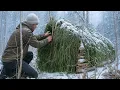 Download Lagu Building a Winter Shelter in SNOW \u0026 RAIN: 5 Days Camping Alone