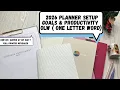 2026 Planner Setup Goal setting Productivity How to arrive at your One letter word Jan 2026