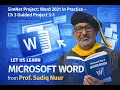 SimNet Project Word 2021 In Practice - Ch 3 Guided Project 3-1